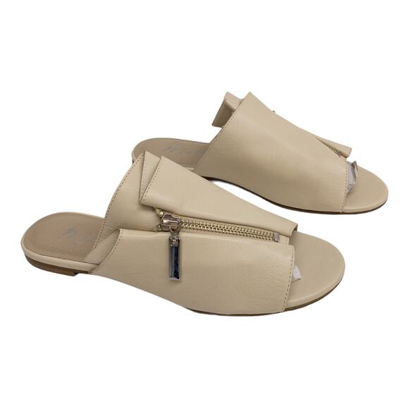 New Matisse Tai Open Toe Low Heel Mule Zip Sandals 8 Tan - Picture 4 of 9